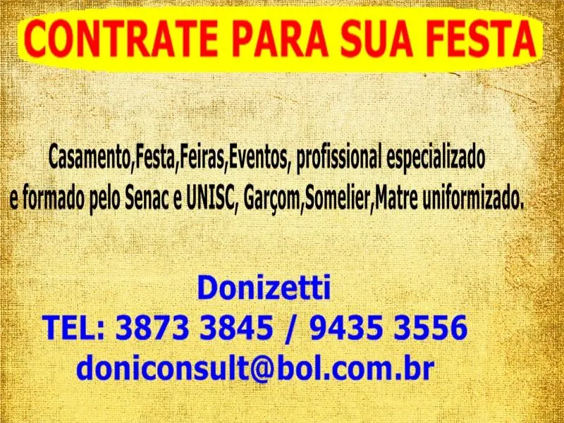 GARÇOM, CHURRASQUEIRO PARA EVENTOS
