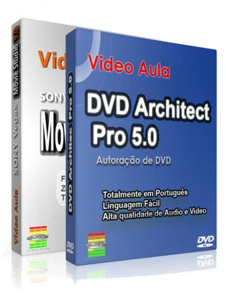 2DVDs Video Aula Sony Vegas 9 + DVD Architect 5