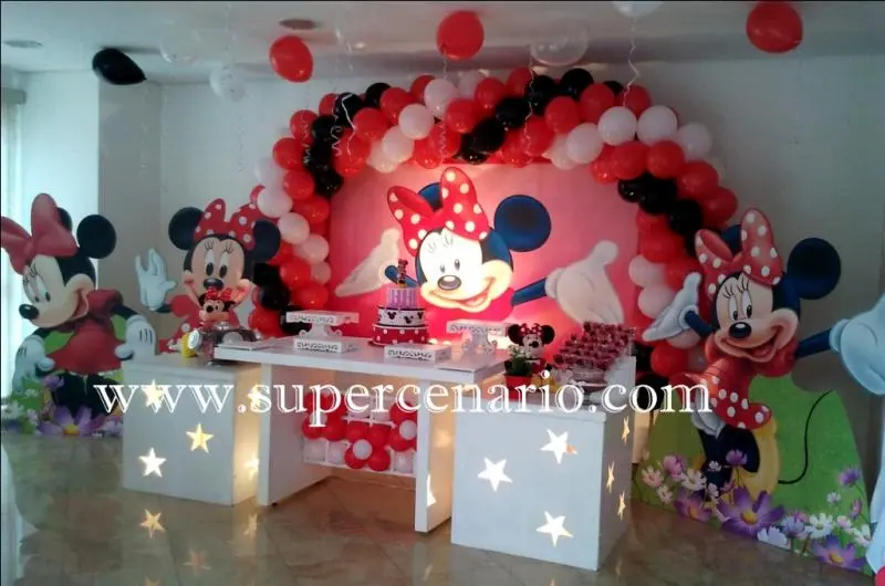 Decoração Clean para Festa Infantil Minnie