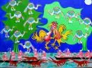 AECIO TEMA INDIOS PASSAROS E JACARÉS MEDIDA 50X70 A.S.T