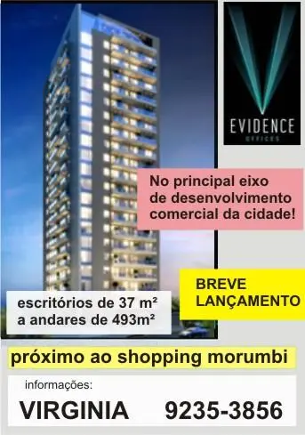 EVIDENCE OFFICES - SALAS COMERCIAIS PRÓX. AO SHOPPING MORUMBI
