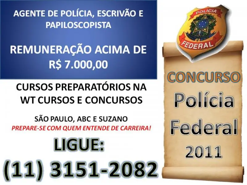Curso Preparatório para o Concurso de Agente da Polícia Federal